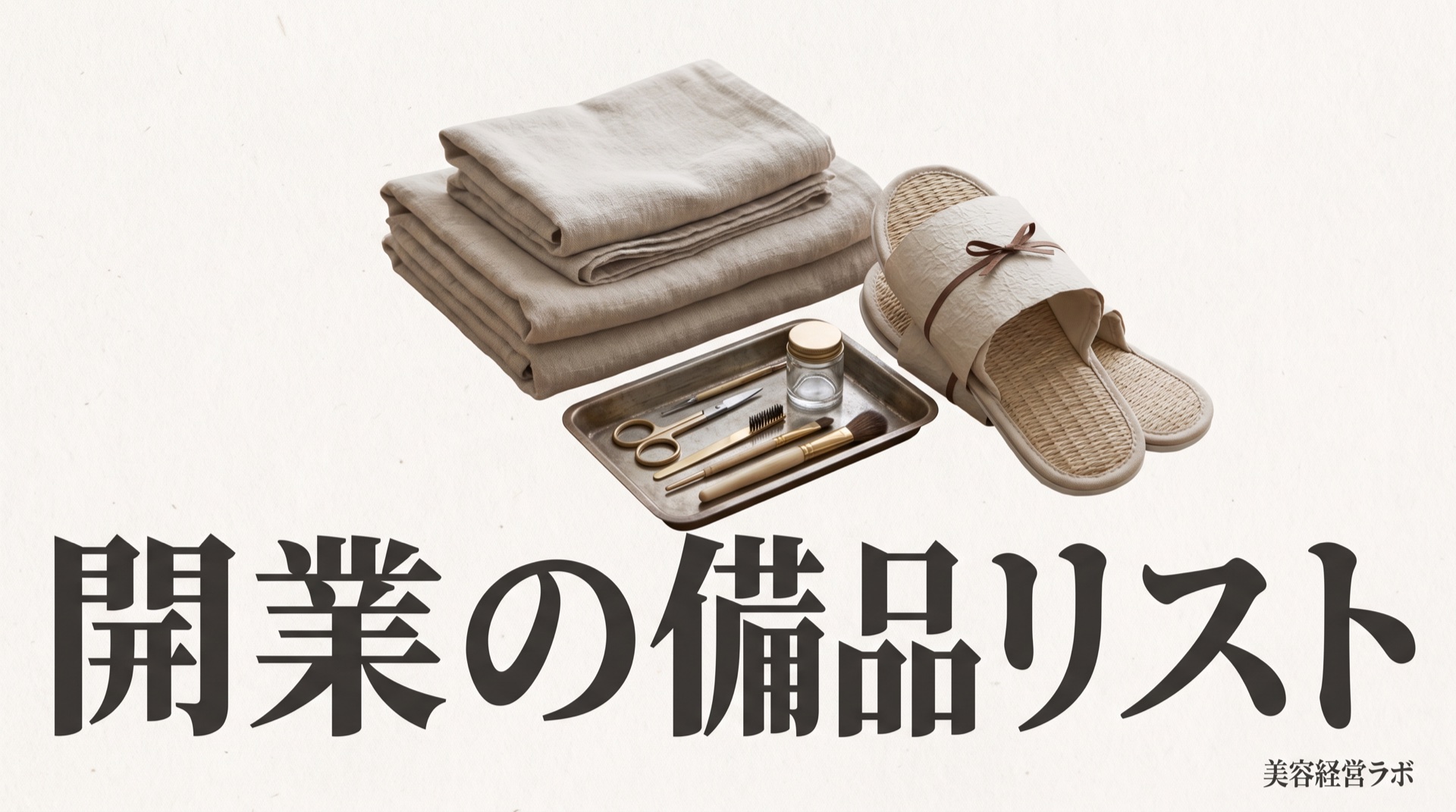 エステ開業の備品リスト。大型から使い捨てまで、消毒方法も見る