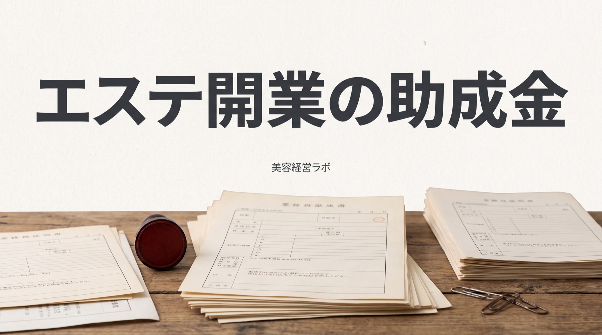 エステ開業の助成金。補助金との違いと、雇用が条件になる理由