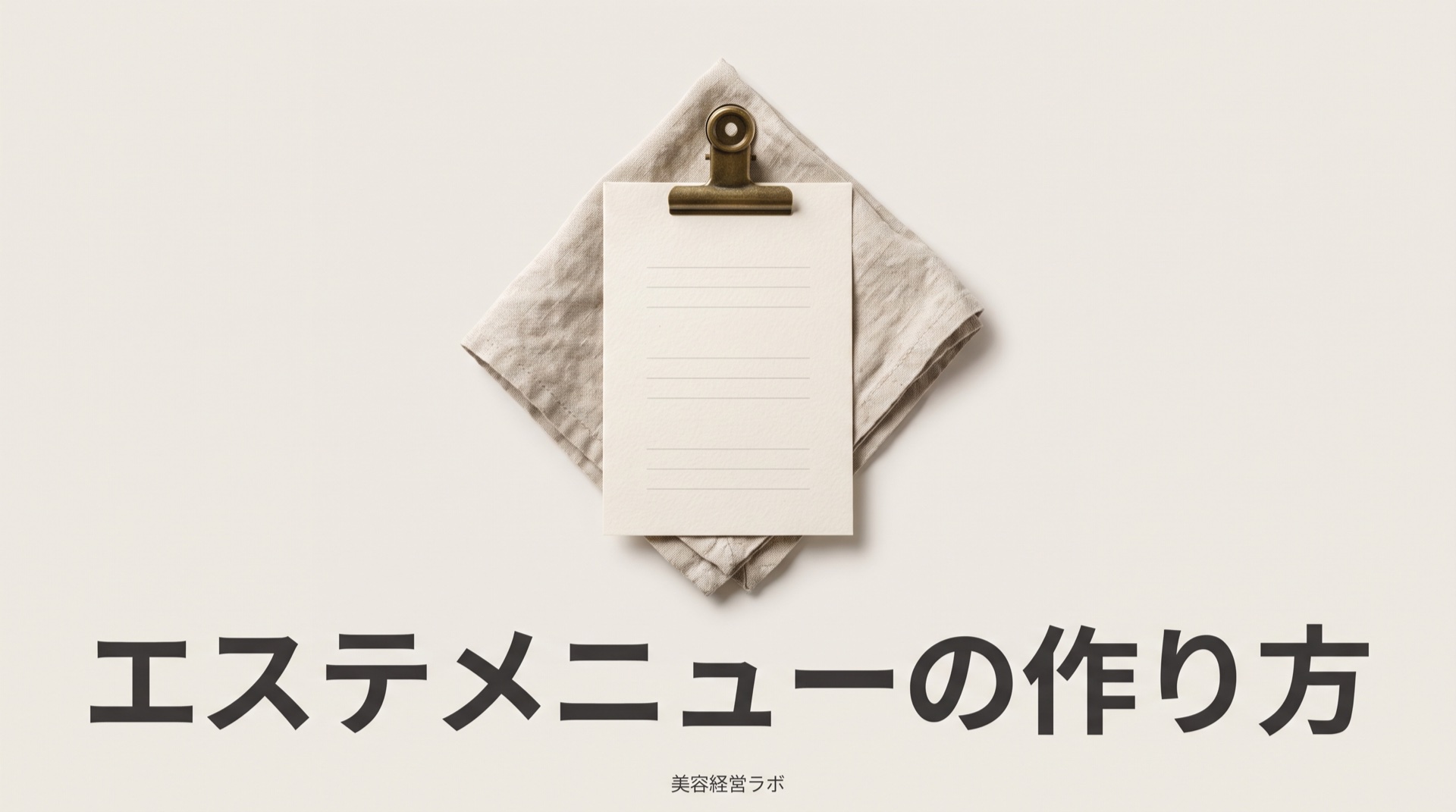 エステメニューの作り方。代表メニューを際立たせ、表現は法令で絞る